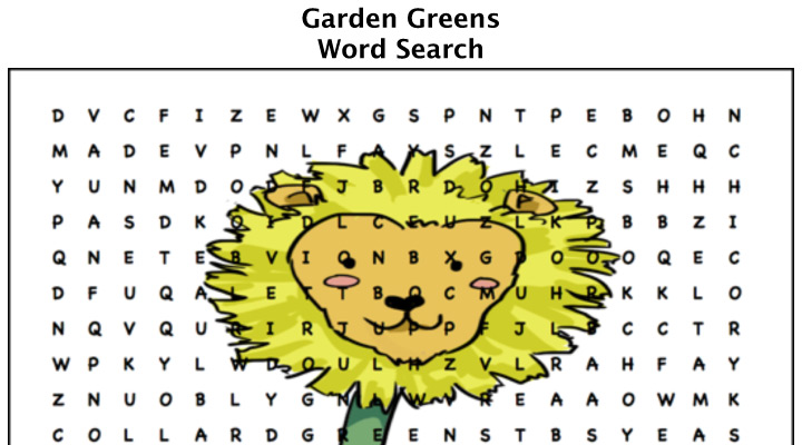 Garden Greens Word Search